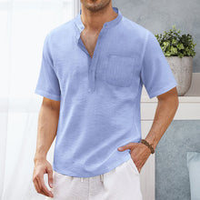 Load image into Gallery viewer, Summer Men&#39;s Hippie Casual Pocket Short Sleeve Beach T-Shirt