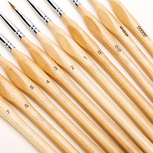 Load image into Gallery viewer, 11 Pcs Miniature Detail Paint Brush Set