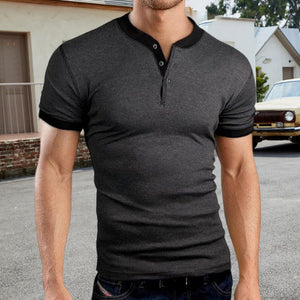 Solid Color Short Sleeve Cotton T-Shirt