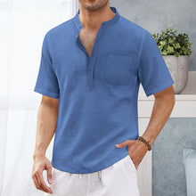 Load image into Gallery viewer, Summer Men&#39;s Hippie Casual Pocket Short Sleeve Beach T-Shirt