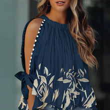 Load image into Gallery viewer, Cold Shoulder Long Split Sleeve Bohemian Top