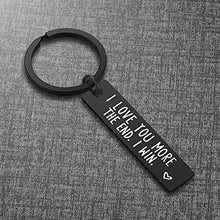 Load image into Gallery viewer, &quot;I Love You More The End I Win&quot; Funny Christmas Gift Keychain🎁