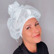 Load image into Gallery viewer, Net Plopping Cap For Drying Curly Hair