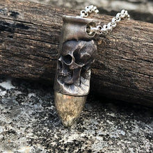 Load image into Gallery viewer, Holy Cross Bullet Skull Necklace