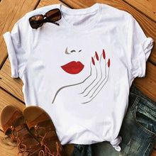 Load image into Gallery viewer, Simple Printed White T-shirt