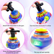 Load image into Gallery viewer, Music Flashing Spinners Toy with Launcher