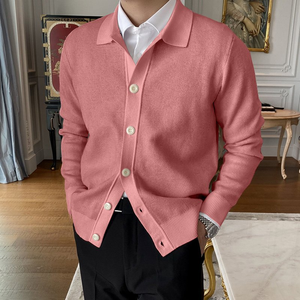 Solid Button Knit Cardigan