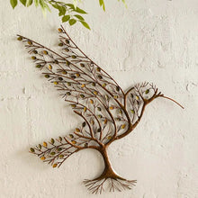 Load image into Gallery viewer, Hummingbird &amp; Twig Metal Wall Decor