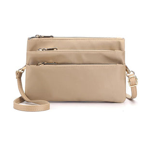 Multi-layer Nylon Crossbody Bag