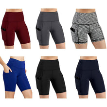 Load image into Gallery viewer, High Waist Workout Running Yoga Shorts