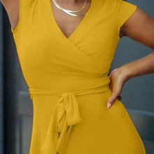Load image into Gallery viewer, V Neckline Short Sleeve Casual Dress