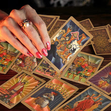 Load image into Gallery viewer, Explore the Mystical World of Tarot Gold Foil Tarot