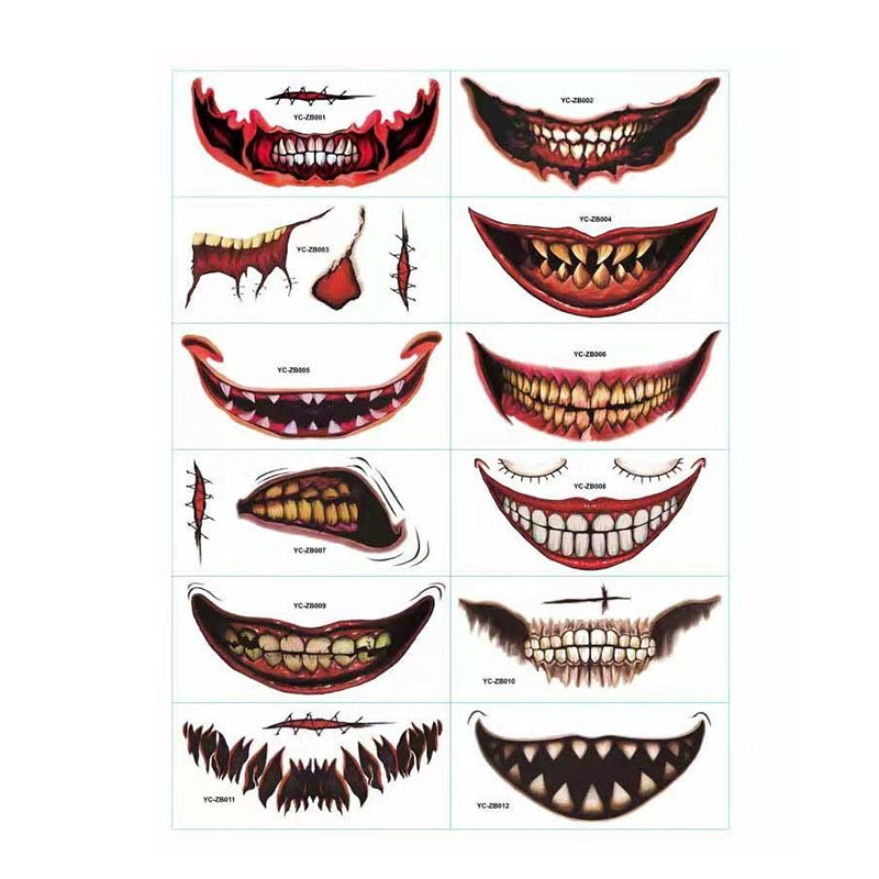 Halloween Prank Makeup Temporary Tattoo