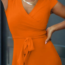 Load image into Gallery viewer, V Neckline Short Sleeve Casual Dress