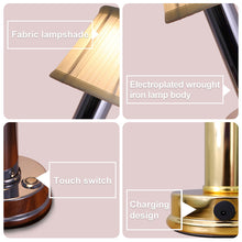 Load image into Gallery viewer, LED Rechargeable Cordless Metal Table Lamp