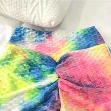 Load image into Gallery viewer, Tie Dye Print High Waist Yoga Shorts