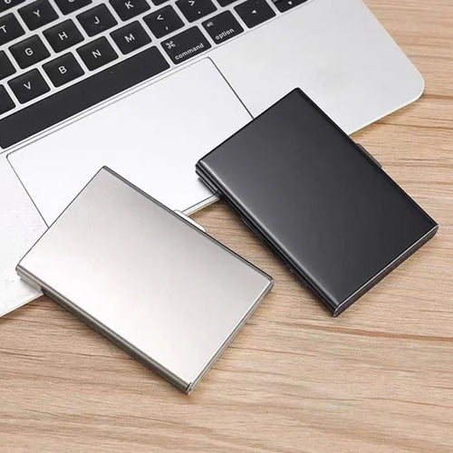 Ultra-thin Anti-theft Brush Anti-demagnetization Metal Card Case