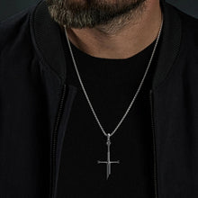 Load image into Gallery viewer, Silver-Plated Broken Sword Pendant