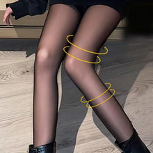 Load image into Gallery viewer, Flawless Legs Fake Translucent Warm Plush Lined Elastic Tights