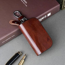 Load image into Gallery viewer, Leather Wood Grain Car Key Holder