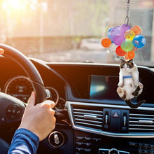 Load image into Gallery viewer, Gift For Cat Lover Cat With Balloon Car Hanging Ornament