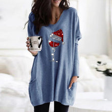Load image into Gallery viewer, Women&#39;s Christmas Wine Glass T-shirts