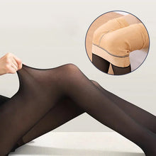 Load image into Gallery viewer, Flawless Legs Fake Translucent Warm Plush Lined Elastic Tights