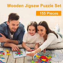 Load image into Gallery viewer, Wooden Jigsaw Puzzle Set (155 PCs)