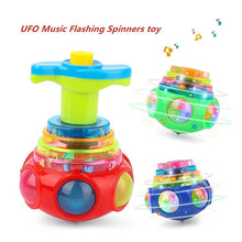 Load image into Gallery viewer, Music Flashing Spinners Toy with Launcher