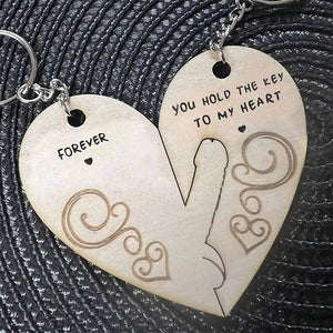 Wooden Heart Keychain