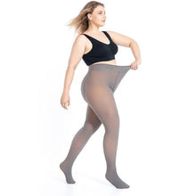 Load image into Gallery viewer, Flawless Legs Fake Translucent Warm Plush Lined Elastic Tights