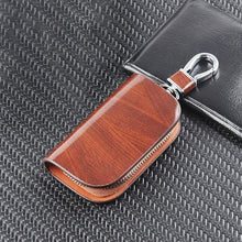 Load image into Gallery viewer, Leather Wood Grain Car Key Holder