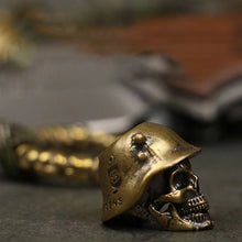 Load image into Gallery viewer, Skeleton Soldier Paracord Keychain