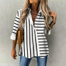 Load image into Gallery viewer, Striped Print Casual Blouse