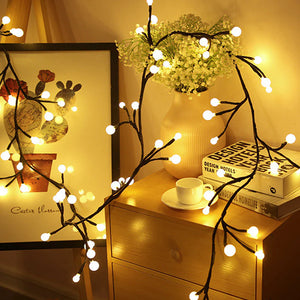 Branch Rattan String Lights