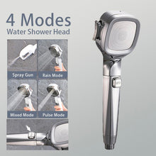 Load image into Gallery viewer, 4-mode Handheld Pressurized Shower Head with Pause Switch
