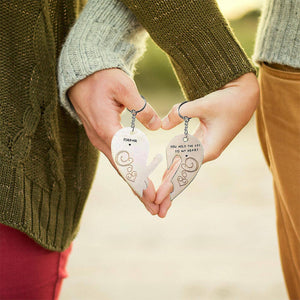 Wooden Heart Keychain