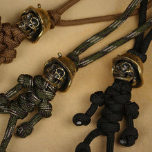Load image into Gallery viewer, Skeleton Soldier Paracord Keychain