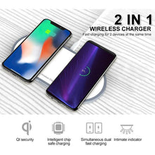 Load image into Gallery viewer, 20W Wireless Dual Charger Pad
