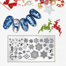 Load image into Gallery viewer, Nail Art Stamping Template--Christmas Style