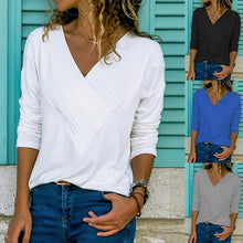 Load image into Gallery viewer, Classic V-Neck Basic Tops T-shirt