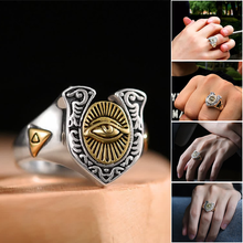 Load image into Gallery viewer, Eye of Horus Men&#39;s Ring