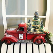 Load image into Gallery viewer, Red farm Truck Christmas Centerpiece