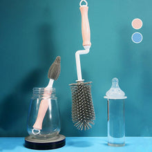 Load image into Gallery viewer, Silicone 360-degree Pacifier Cleaning Brush Set