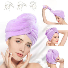 Load image into Gallery viewer, Hair-Drying Towel Cap