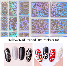 Load image into Gallery viewer, Hollow Nail Stencil DIY Stickers Kit