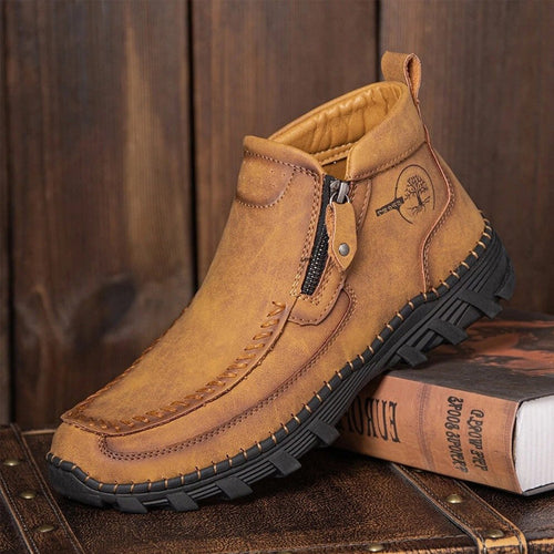 Men's Soft And Breathable Zipper Outdoor Tooling Boots