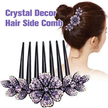 Load image into Gallery viewer, Crystal Decor Hair Side Comb