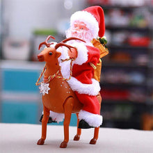 Load image into Gallery viewer, Santa Claus doll shaking the hips，Chimney Climbing Santa Claus，Santa Claus Riding An Electric Reindeer