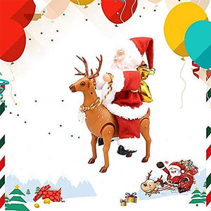 Santa Claus doll shaking the hips，Chimney Climbing Santa Claus，Santa Claus Riding An Electric Reindeer